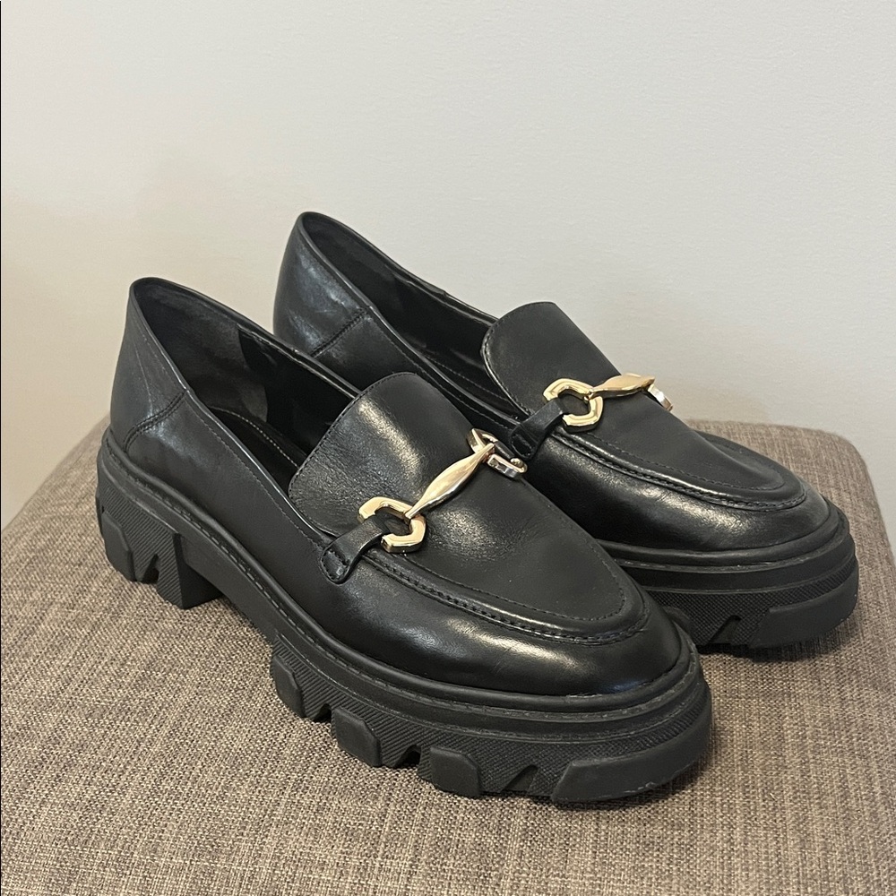 Arezzo Chunky Loafers with Gold Accent 9.5
